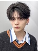 MEN’S HAIR/波巻きツイストスパイラル/リバースセンターパート