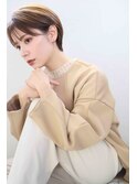 30代40代50代大人小顔ショート耳かけ丸みくびれ