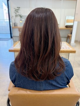 オートル 綱島店(AUTRE by FUGA hair) 透明感ツヤカラー/アッシュブラウン/セミロングレイヤー