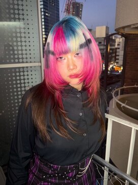 インク 渋谷(INK.) ミルクティーブロンドニュアンスウルフワンホンレイヤー渋谷