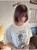 【gilly】cherry red × layer bob