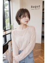バグズ ヘアデザイン 桔梗が丘店(Baguz HAIR DESIGN)&nbsp;丸みショート小顔ショートボブシースルーバング抜け感艶髪