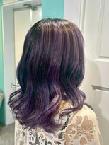 マティーナ ヘアー 池袋(Matina hair)&nbsp;【パープル×バレイヤージュ】池袋駅/ブリーチ