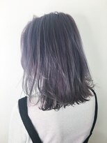 アルバム 銀座(ALBUM GINZA)&nbsp;ラベンダーグレー_ローライトスリークボブ厚めバング_ba283433