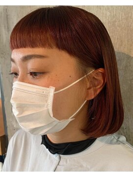 キーン 立川店(keen) 【keen×田中】オレンジブラウン×ミニボブ