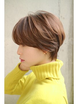 ダヴィン 中目黒(DaVin) 【DaVin中目黒】耳かけショート カーキベージュ 20代30代40代☆