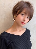 アフロート ルヴア(AFLOAT RUVUA) 大人可愛い20代30代40代黒髪前下がりショートボブ丸みショート◎