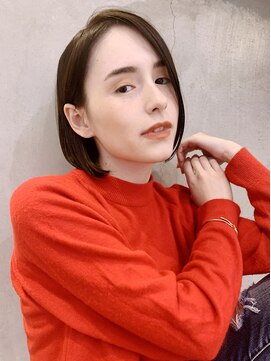 アイティーバイアルバム 松戸店(IT by ALBUM) ナチュラルストレート_カーキグレージュマッシュショート_48112