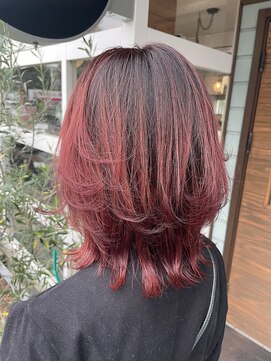 ビスクヘアデザイン(bisq hair design) シャドールーツカラー　チェリーレッド