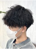 メンズ　波巻きパーマ