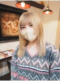 #ハイトーンカラー#ブロンドヘア#ホワイトヘア#プラチナベージュ
