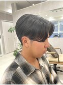 毛流れセンターパート/ハンサムショート/メンズニュアンスパーマ