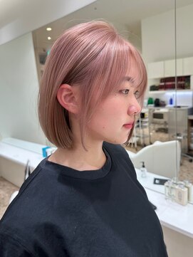 ノイズ エコル(Hair&Make NOISM ekolu ) 上品で柔らかいピンクベージュボブ