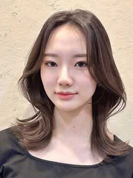 アンカーバイナチュラル(anchor by natural) 韓国風/レイヤー/小顔/前髪カット/髪質改善/グレージュ/透明感