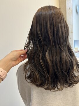 アチーブ ヘア デザイン(achieve hair design) ゆるふわ大人可愛い透明感ダークグレージュウエーブスタイル