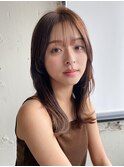 小顔 フェミニンロング メルティーカラー 似合わせカット"