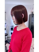 ホープ(hope)&nbsp;あごラインぱつっとボブ ピンクブラウン 大阪梅田