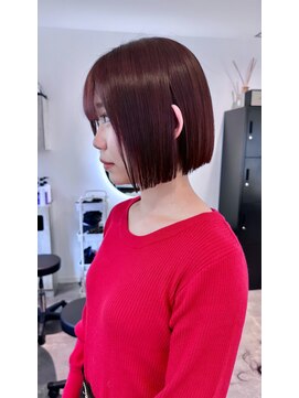 ホープ(hope) あごラインぱつっとボブ ピンクブラウン 大阪梅田