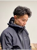 メンズショートシャドウパーマスパイキーショート大人メンズヘア