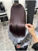 韓国 くびれロング レイヤー ワンホンヘア 小顔前髪