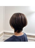 ショート白髪ぼかし