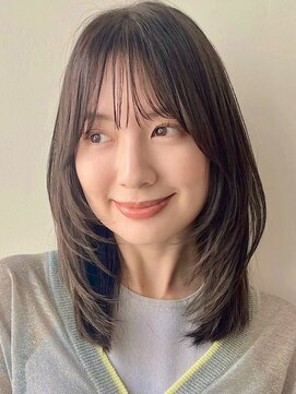 ガーデン 銀座(GARDEN) レイヤーカット/ハッシュカット/透明感オリーブベージュ/大人/秋