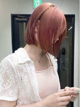ソル 栄矢場町(SOL) オレンジヘアー/ミニマルボブ/顔周りレイヤーカット