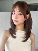 アグノス 青山(Agnos) 艶感うるツヤ黒髪ココアベージュ大人可愛いモテ髪こなれヘア