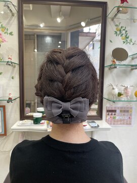 編み込みアレンジ