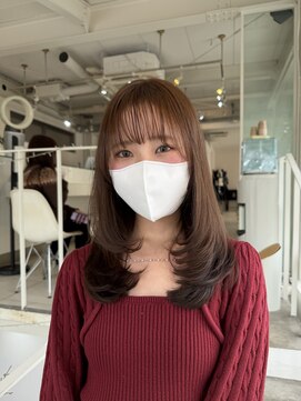アクアオモテサンドウ(ACQUA omotesando) ☆初カラーショコラブラウンミディアムレイヤーモカブラウン