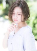 大人のヴェールウェーブボブ×小顔似合わせカット
