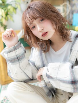 カバーヘア ブリス 川口(COVER HAIR bliss) 大人かわいい暖色系カラー小顔エアリーミデイb川口20代30代40代