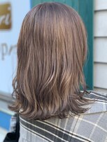リアン 上尾店(Rien)&nbsp;マロンベージュ/Aラインボブ/かきあげバング[上尾/上尾駅]