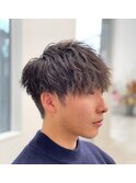 緩めツイスパ×マッシュ