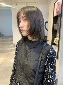 ゼスト パーク(ZEST PARK) レイヤーカット 顔周りレイヤー オリーブグレージュ《宮坂紅》