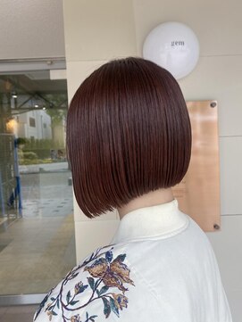 ジェムバイアルテフィーチェ(gem by artefice) ぷつっとコンパクトボブ☆ニュアンスカラー☆#刈り上げボブ