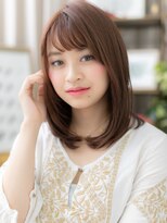 カバーヘア ブリス 北浦和(COVER HAIR bliss) ★斜めバングカーキベージュ前下がりレイヤー20代30代40代★9