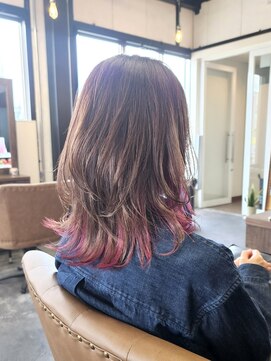 ベレッタ 松井山手店(veretta.) 暖色ミルクティー×ピンクインナー  【小林 孝史】