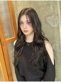 流れる顔まわりカット×ゆるふわ巻き