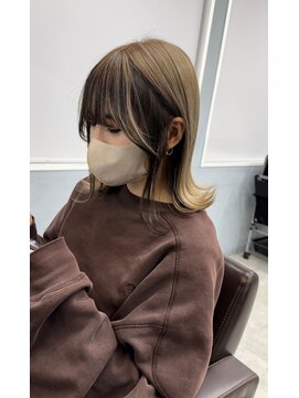 オズ 郡山桑野店(OZ) イメチェンハッシュカットフルバング似合わせレッドブラウン
