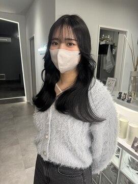 ナンバー 竪町(number+) 10代20代30代大人かわいい韓国風ブルーブラックヨシンモリ