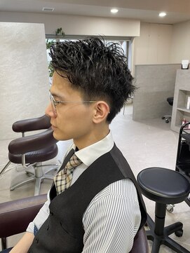 フラッグヘアー 博多駅前店(Flag HAIR) メンズ パーマ ツイストパーマ ツイストスパイラル 眉毛