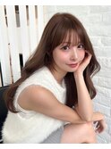 韓国ヘア　2wayバング  レイヤーカット くびれヘア  顔周り/