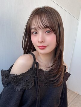 アフロート エル 大阪(AFLOAT L) 【20代30代】さりげないナチュラルレイヤー/小顔/黒髪/暗髪