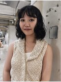 ミディアムボブパーマ
