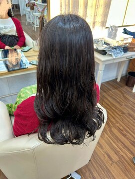 ツヤ髪コテ巻き風デジタルパーマ