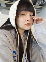 ディッセンバー 渋谷(December)&nbsp;ぱっつん前髪/ワイドバング/ロングレイヤー/マロンベージュ