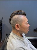 イケオジ リーゼント風 大人モヒカン ツーブロックショート