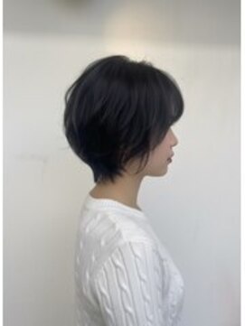 アールイーノウン 阿倍野区昭和町店(re; nown) 大人可愛い30代40代50代小顔ショートボブ丸みショート