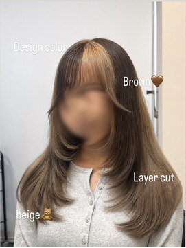アグ ヘアー ドルチェ 静岡青葉通り店(Agu hair dolce) beige × brown